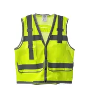 Cordova VS296 Type R, Class II, Heavy Duty, Lime Mesh Surveyors Vest, Snap...