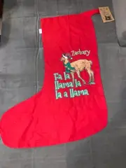 Personalized "Zachary" Llama Extra Large Christmas Stocking 29" Free Shipping