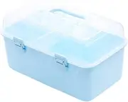 Multifunctional Household Medicine Chest Medicine Storage Medicine Box First Aid Kit with Handle Blue