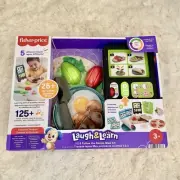 Fisher-Price Laugh & Learn 1-2-3 Follow the Recipe Meal Kit Pretend Play Toy NWT