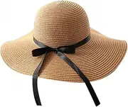 [Follsy] Holiday hat Seaside Big Brim Straw Hat Female Summer Beach Hat Foldable Sun hat Sun hat