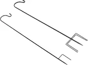 BESPORTBLE Iron Garden Hooks Garden Lantern Hanger Courtyard Ground Stakes Rust Outdoor Ground Inserting Hooks