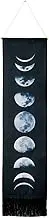 MARTINE MALL Tapestry Wall Hanging Tapestries Nine Phases of The Full Growth Cycle of The Moon Wall Tapestry Cotton Linen Wall Art, Modern Home Decor (Black Moon Phase Change, 12.99" x 52.75")