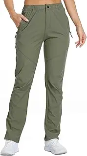[SPOSULEI] Womens Summer Lightweight Pants Outdoor Nylon Quick Dry Travel Golf Hiking Sweatpants with Zipper Pockets