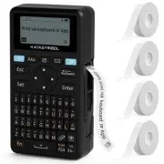 E11 Bluetooth Label Maker Machine with 4 Tapes, Support Keyboard & App with 4...