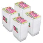 100pc Topchef 650ml Rectangle BPA Free Reusable Food Container w/Lid Clear
