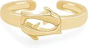 [Wishrocks] Dolphin Adjustable Toe Ring 14k Gold Over Sterling Silver Jewelry For Women
