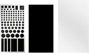 LORJE Dimming Stickers, 3 Stickers LED Light Blackout Sticker, LED Light Blocking Stickers,for Fans, air conditioners, routers, Dimming Sheets(White-1,Black-2)