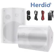 Herdio 2X 5.25" Outdoor Speakers Bluetooth Waterproof Wall Mount 300W Pool Deck