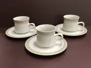 Showa Retro Coffee Cup Saucer 3 Sets