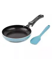 Brooklyn Steel Co. Mini Round Fry Pan & Spatula 2-Pc. Set - Frost