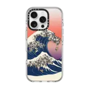 iPhone 16 Pro Clear Case MagSafe Compatible The Great Wave of Pug