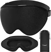 Yisunf Sleep Mask for Side Sleeper, Women Men Eye Mask for Sleeping Light Blocking, 3D Sleeping Mask, Soft Breathable Sleep Eye Mask with Adjustable Strap
