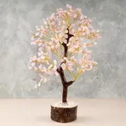 Rose Quartz Crystal Tree of Life, Healing Crystal Stone, Crystal Decor & Gift