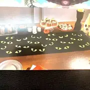 Table Runner Cynthia Rowley Halloween Spooky Eyes Glow in the Dark- Embroidered