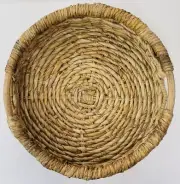 Threshold Studio McGee Handcrafted Ratan Woven Round Tray 16”x16”x4.5”