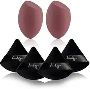 [Beautifyco] Make Up Sponge and Triangle Powder Puffs Set (6 pack) - Professional Beauty Makeup Set