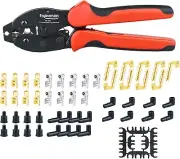 Spark Plug Wire Crimping Tool Kit, Ratchet Spark Plug Crimper for Crimping and