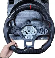 Hydro-Dip Carbon Fiber Look Steering Wheel，Compatible With VW Golf 7 7.5 GTI GTD GTE R 2013-2020 Polo GTI Tiguan Passat(B)