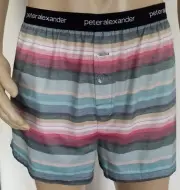 PETER ALEXANDER PJS SALE Mens Havana Stripe Boxer Shorts Size XXL BNWT Cotton PJ