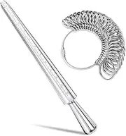NuLink Ring Sizer Measuring Tool, Aluminum Ring Mandrel Dual Measurement Size Metal Rings Sizers Tools Kit Adjuster for Women Men Rings