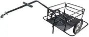 Foldable Bike Trailer, Heavy Duty Bike Tourer, Compact Storage with Hook, Reflector Design, 70 kg Load Capacity