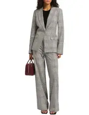 [Marcs] Issa Longline Check Blazer in Black/White
