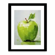 Apple Yellow Modern Framed print Art Poster