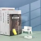 4PCS Acrylic Bookshelf L-shaped Bookend Bookends Stand Library