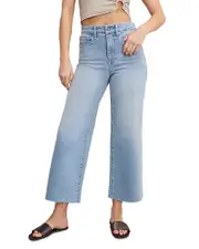 Good American Palazzo High Rise Light Compression Jeans in Indigo862