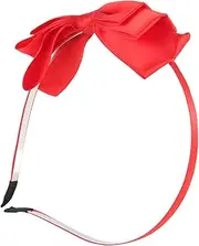 [IsMwav] Bow Hairband Soft Elastic Bowknot Headband Hair Accessories For Children Adults Red