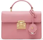 [Anne Klein] Small Top Handle with Mirror and Detachable Strap, French Mauve, French Mauve, Small