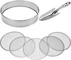 Soil Sieve Stainless Steel Riddle Sieve Set Garden Potting Sieve, 12" Diamete...