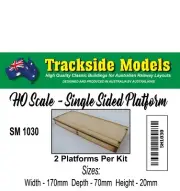 Trackside Models - HO Scale - Laser Cut "Single Sided Platform" - SM1030