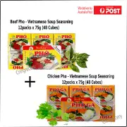 Pho Bo Beef PHO + Pho Ga Chicken Pho Vietnamese Soup Seasoning Spices Cubes