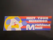 Vintage Richland Mall Johnstown Pennsylvania PA Bumper Sticker
