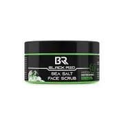 Black Red Sea Salt Face Scrub 220ml - Deep Cleansing Exfoliator with Menthol & Natural Sea Salt