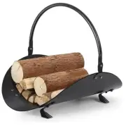 Fireplace Log Holder Indoor Firewood Carrier Metal Wood Rack Holder Tools