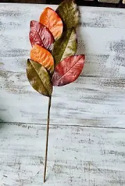 Fall Magnolia Leaves Spray, 24” Bundle Of 2 Sprays
