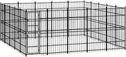 Outdoor Dog Kennel Steel 23.04 m² Large Pet Enclosure Backyard Dog House