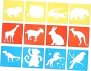 Holibanna 12Sheets Animal Drawing Stencils Durable Painting Tools for Art Projects for School Crafts and Educational Activities for Boys