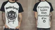 Motörhead Official Baseball T-Shirt Everything Louder Than Everything Else Lemmy