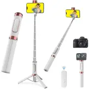 Aluminum Alloy Selfie Stick Tripod with Remote, Foldable Travel Tripod Stand ...