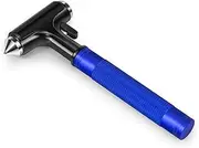 Car Window Breaker with Seat Belt Cutter, Aluminum Alloy Head Car Safety Hammer, Metal Car Glass Breaker, Emergency Escape Tool for Car Accidents (Blue)