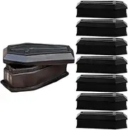 8Pcs Mini Coffin, Halloween Coffin Boxes Small Casket Boxes Coffin Shaped Treat Box Candy Box with Lids Small Storage Container Goth Halloween Decorations Party Favors (Black)/512