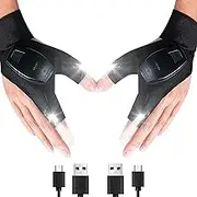 YDCZTYGY Rechargeable LED Flashlight Gloves Car Repair Working Fishing Camping for Night Runners Cyclists with Lights Gadgets