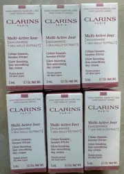 6x Clarins Multi-Active Jour Line-Smoothing Day Cream .1 oz 5ml each
