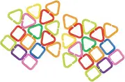 NUOBESTY Infant Educational Toys 70pcs Geometric Link Toys Baby Chain Retaining Rings Stroller Clip-on Multifunctional