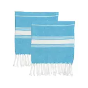 Nicola Spring Children's Turkish Cotton Towel Set - Light Blue - Pack Of 4
