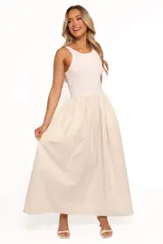 [PUP29] Franki Midi Dress - White Cream XS cream